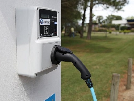 Punto de carga de exterior para coches eléctricos